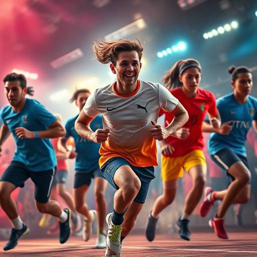 Fast-paced montage of scenes from a sports apparel commercial, featuring athletes in action.